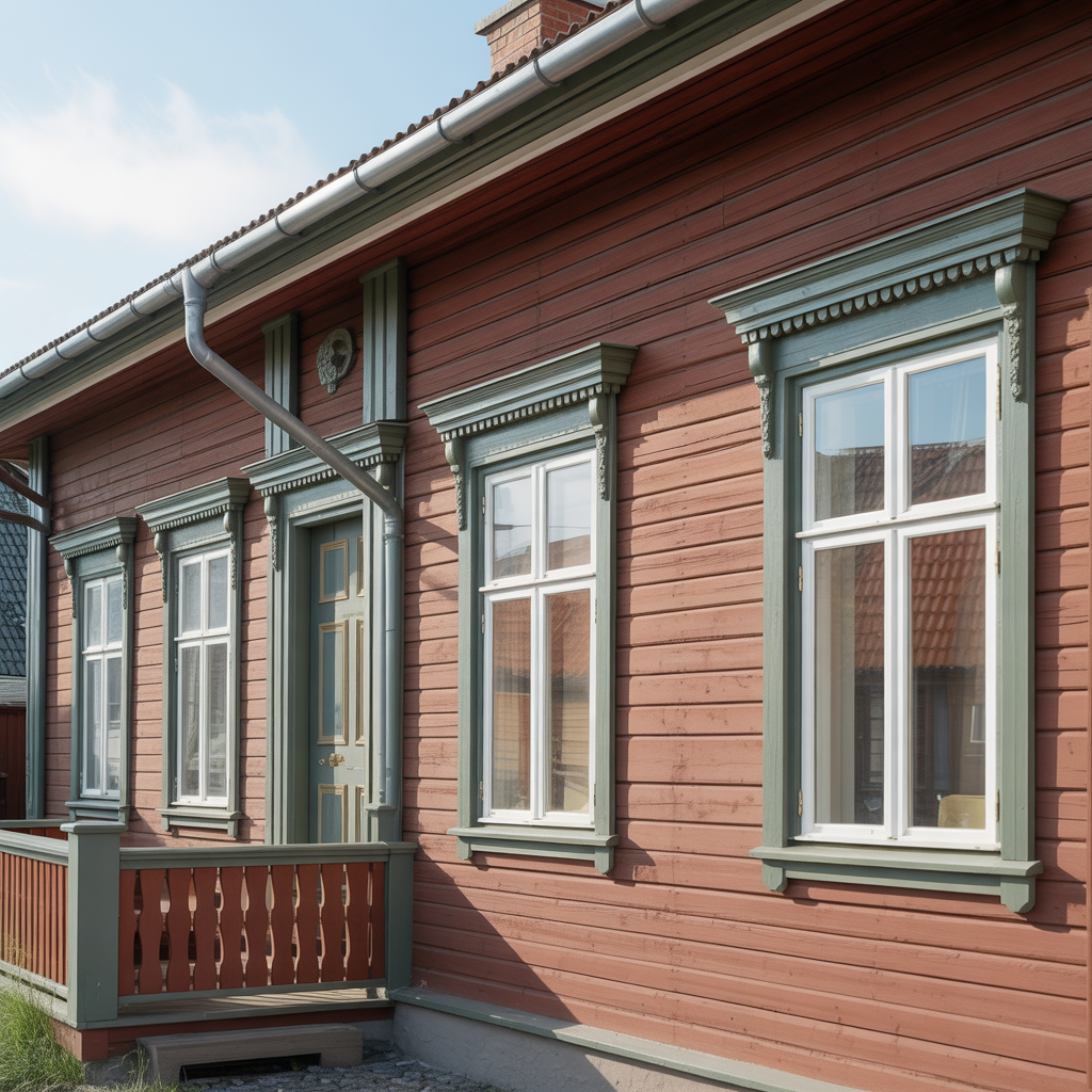 4.Sa kombinerar du fonsterfarger med husets ovriga detaljer