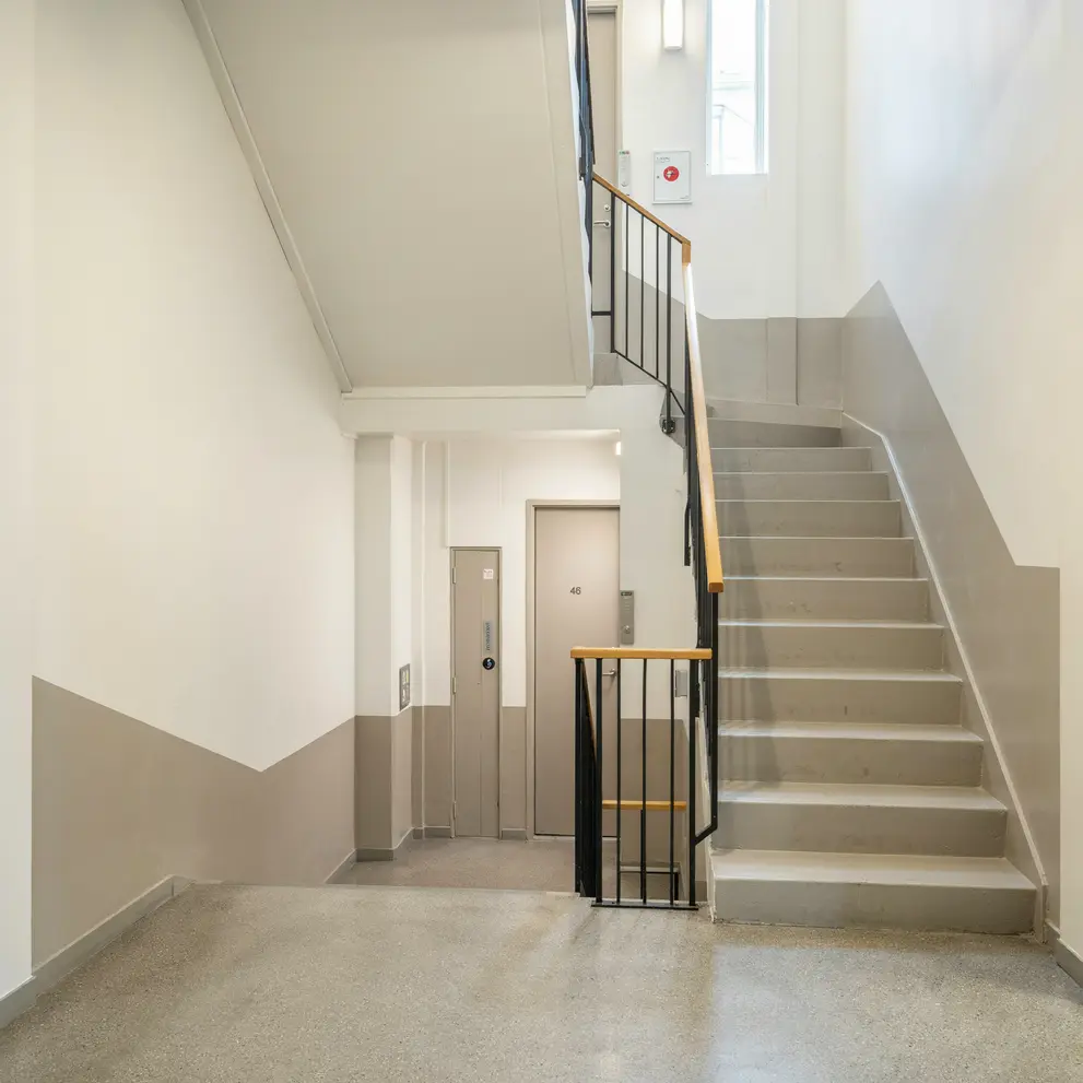 trapphusrenovering malning johanneshov globen stockholm